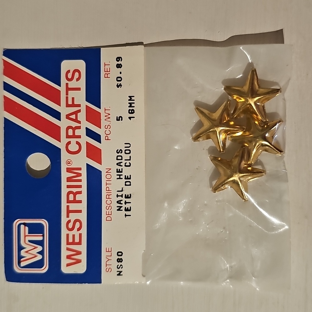 6 Packs Of Gold Star Nail Heads by Westrim Crafts